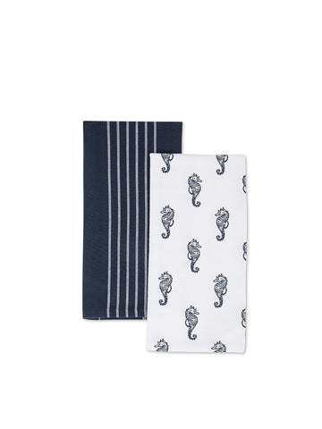 Seahorse tea towel set