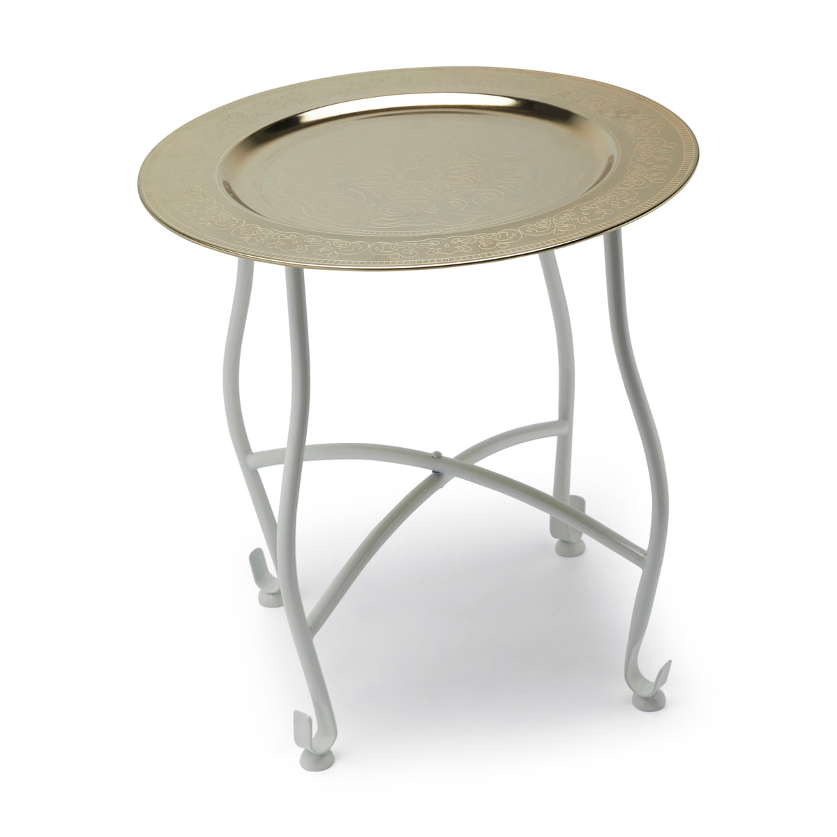DWELL SHIRAZ MOROCCAN TABLE - (BRASS 40.5X40.5X41.5CM) 40.5x40.5x41.5cm / Brass