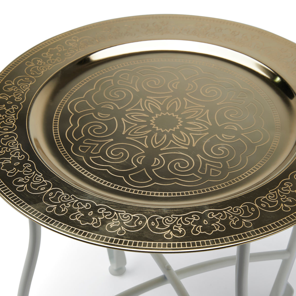 DWELL SHIRAZ MOROCCAN TABLE - (BRASS 40.5X40.5X41.5CM) 40.5x40.5x41.5cm / Brass