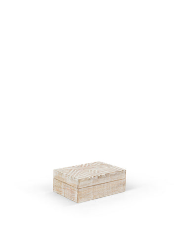 Hand-carved wooden jewelry box