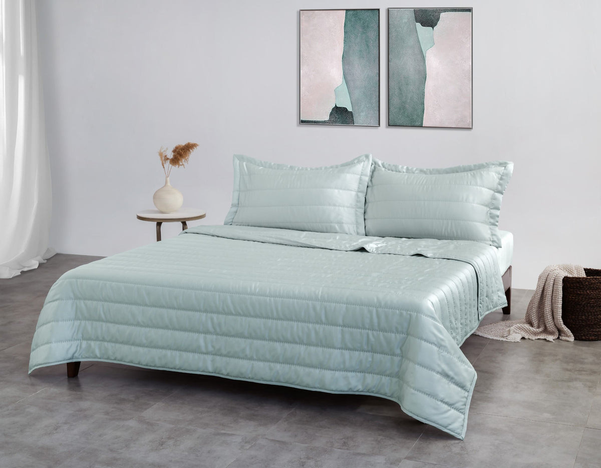 100% TENCEL EMBROIDERED BED SPREAD SET