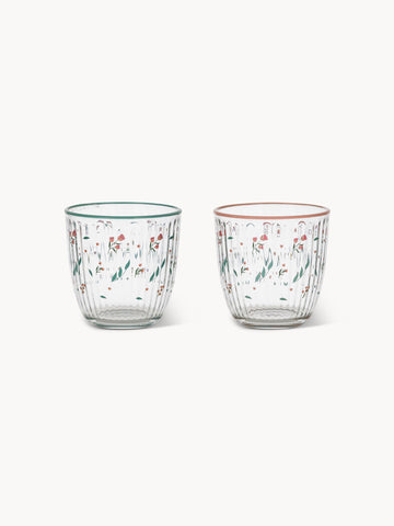 Roseline motif glass Tumbler