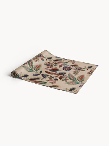 Cotton Panama runner flower print