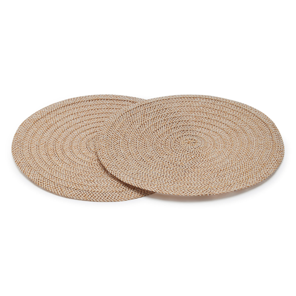 Coincasa SET OF 2 ROUND PLACEMATS (38CM, BROWN)