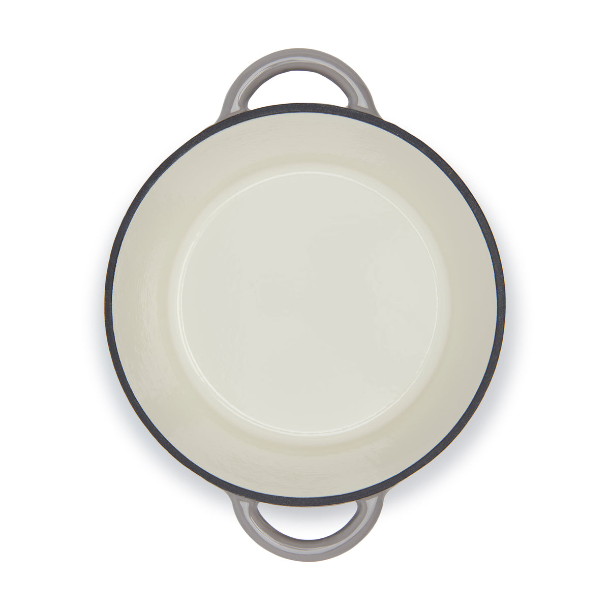 Simply Kitchen CAST IRON ROUND CASSEROLE (24CM, GREY) 24 CM / Grey