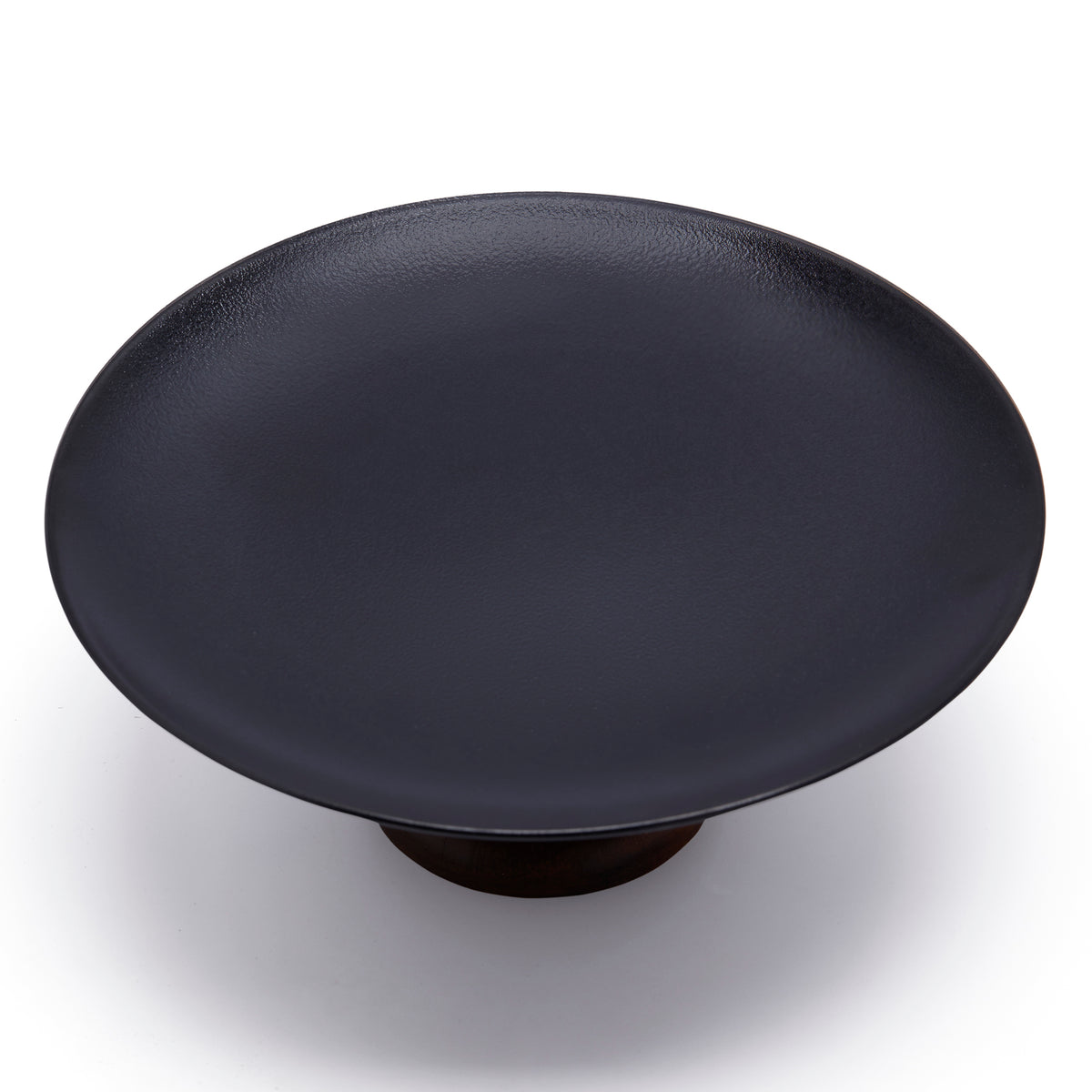 Simply Kitchen GOURMET CAKE PLATE WITH BAMBOO STAND (26.67 CM BLACK) 26.67 CM / Black