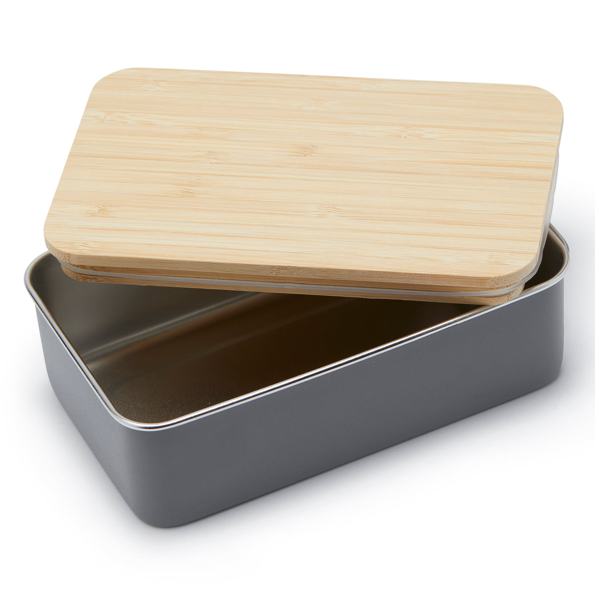 Simply Kitchen LG BEO CONTAINER STAINLESS STEEL WITH BAMBOO LID (950 ML) 950 ML / Grey