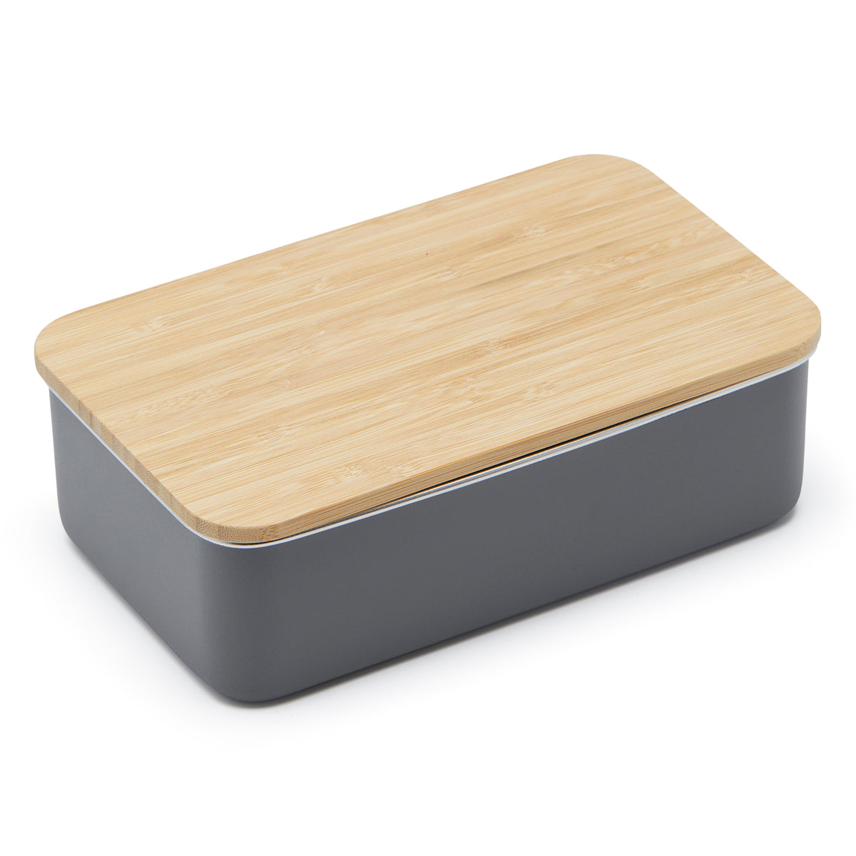 Simply Kitchen LG BEO CONTAINER STAINLESS STEEL WITH BAMBOO LID (1350 ML) 1.35 L / Grey