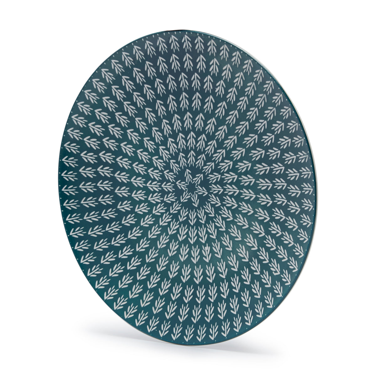 Simply Kitchen FLORAL MM REVERSE KORI JHALLAR CERAMIC DINNER PLATE (27×2.5 CM) 27??2.5 CM / Multi