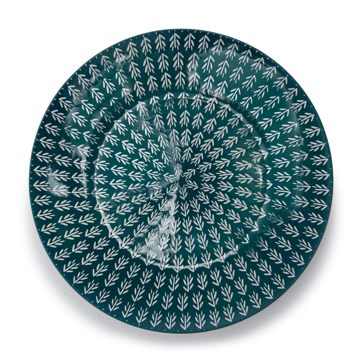 Simply Kitchen FLORAL MM REVERSE KORI JHALLAR CERAMIC DINNER PLATE (27×2.5 CM) 27??2.5 CM / Multi