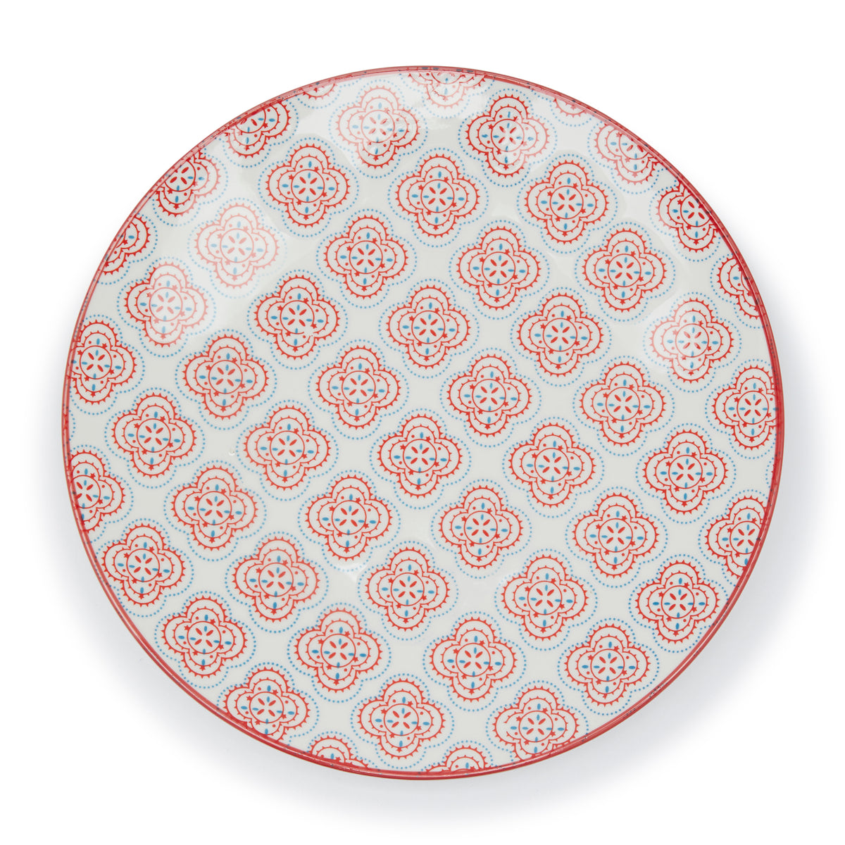 Simply Kitchen FLORAL MM REVERSE ARAB JAALI CERAMIC DINNER PLATE (27×2.5 CM) 27??2.5 CM / Multi