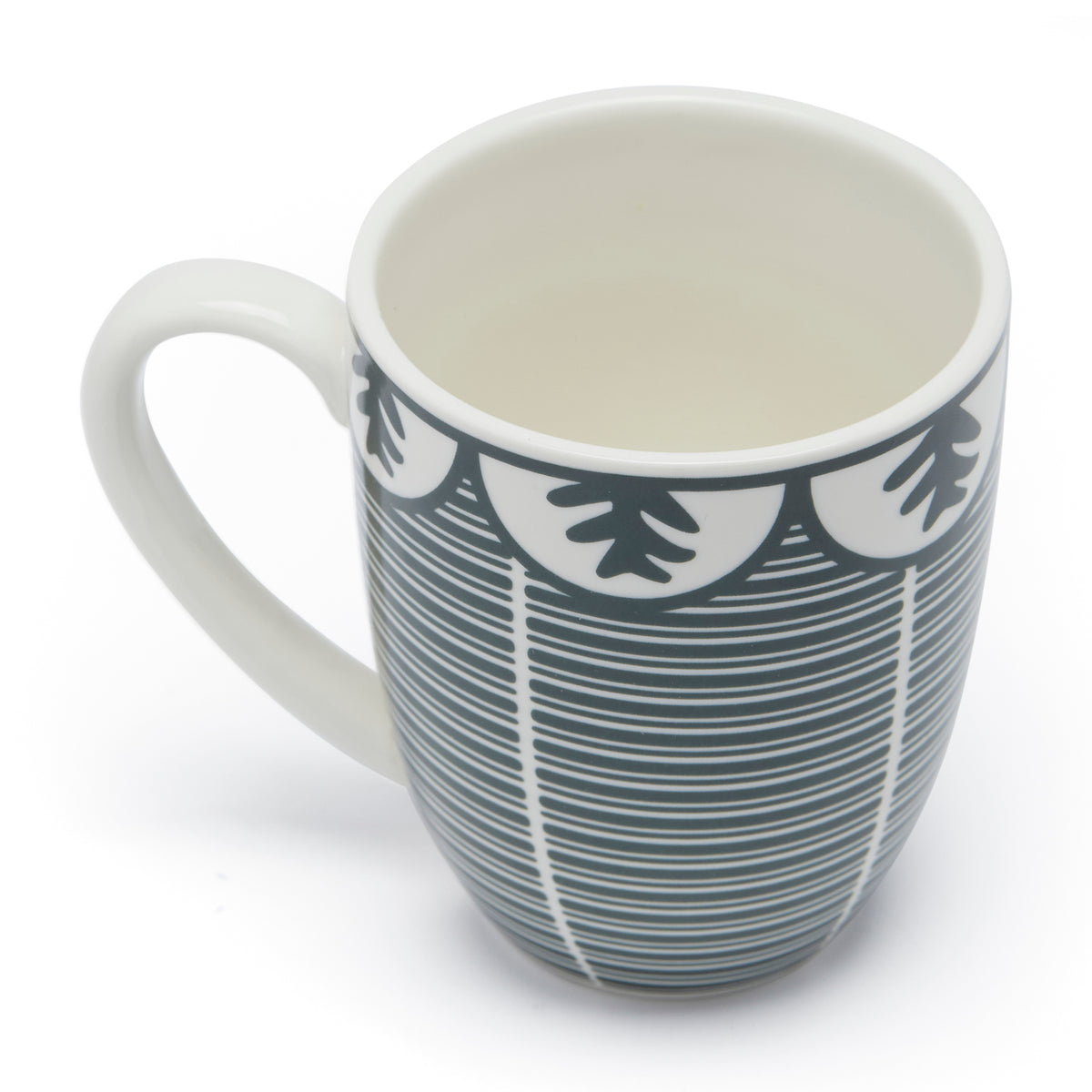Simply Kitchen FLORAL MM REVERSE RIBBED FERN CERAMIC MUG (12×8.5×10 CM) 12??8.5??10 CM / Multi