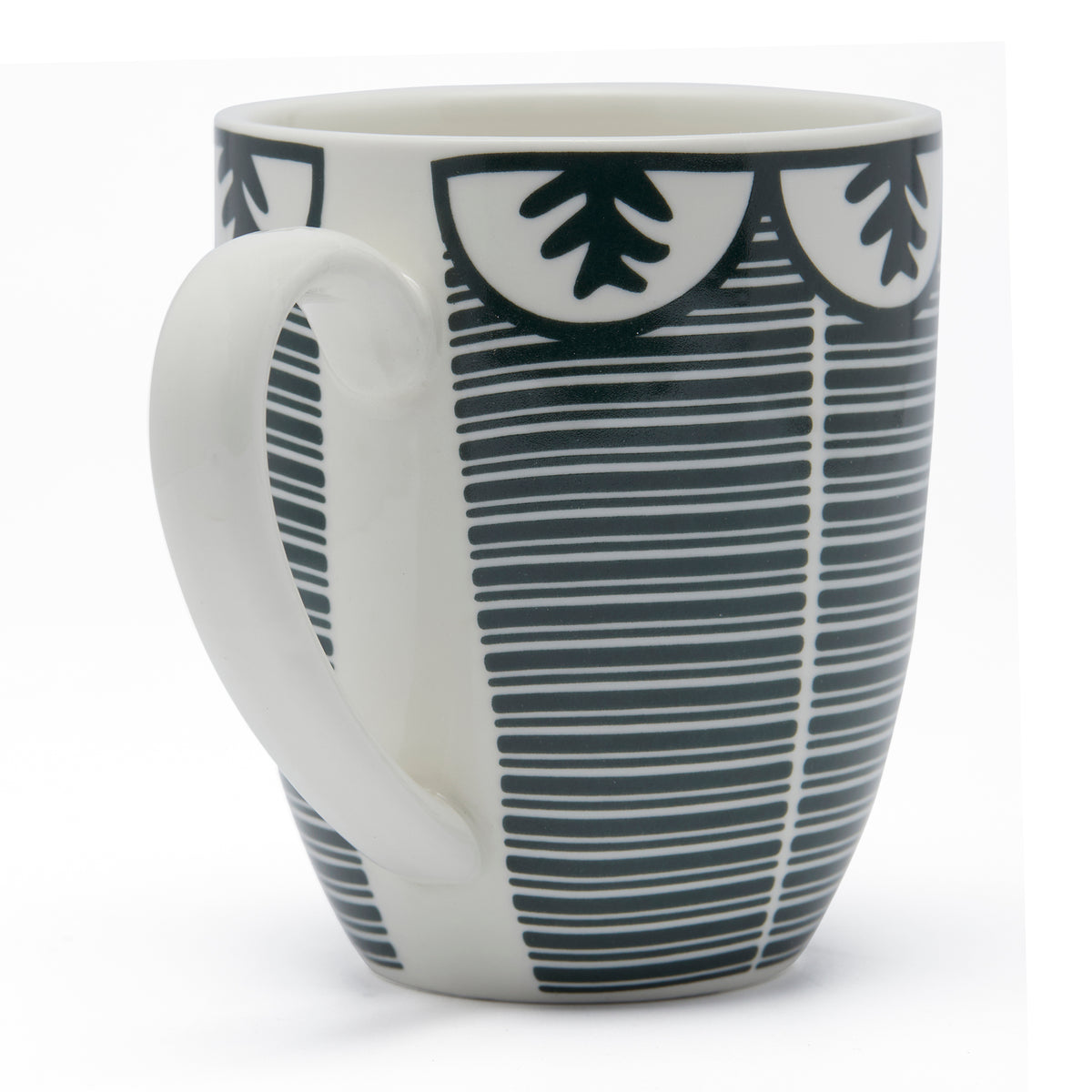 Simply Kitchen FLORAL MM REVERSE RIBBED FERN CERAMIC MUG (12×8.5×10 CM) 12??8.5??10 CM / Multi