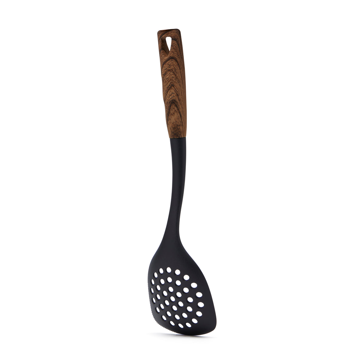 Simply Kitchen LG SAKE NYLON SKIMMER WITH STRAIN AND SCOOP HANDLE (36.5 CM) 36.5 CM / Black