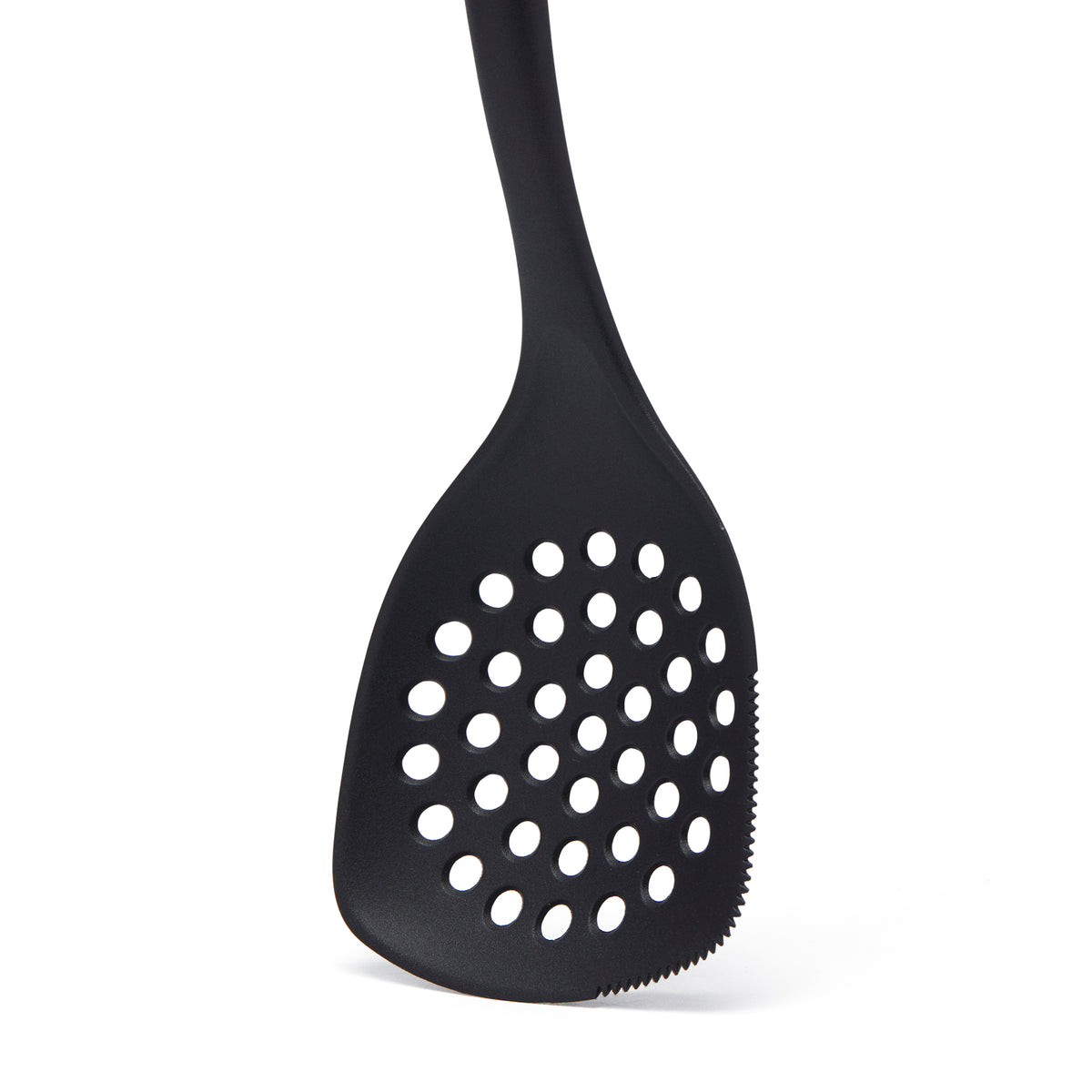 Simply Kitchen LG SAKE NYLON SKIMMER WITH STRAIN AND SCOOP HANDLE (36.5 CM) 36.5 CM / Black