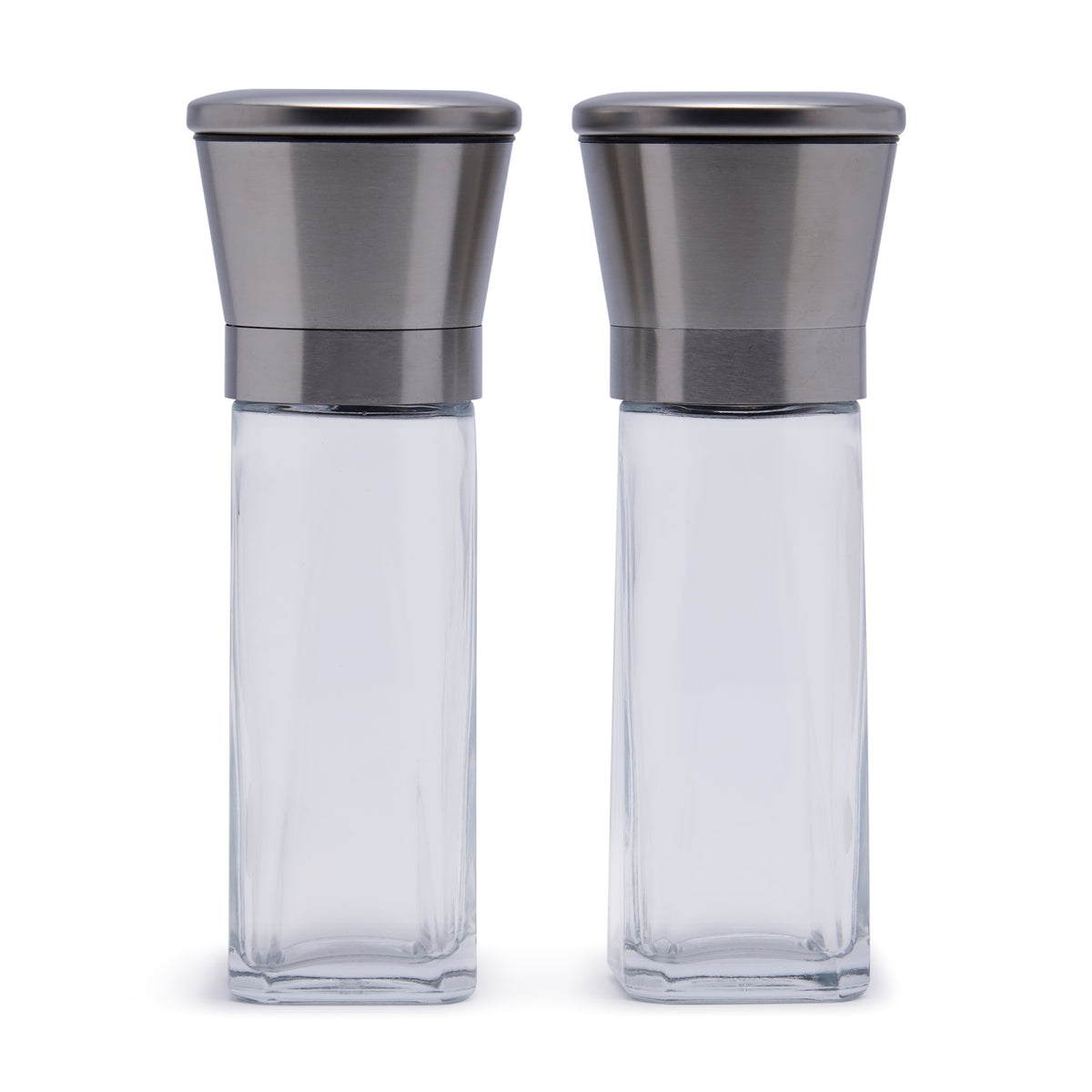 Simply Kitchen BELMONT SODA LIME GLASS GRINDER JAR SET SET OF 2 (130 ML) 130 ML / Clear