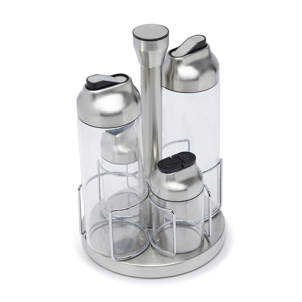 Simply Kitchen BELMONT BOROSILICATE GLASS SALAD DRESSING SET SET OF 2 S/2 / Clear