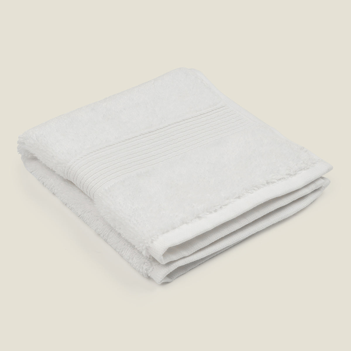 PREMIUM 700 GSM EGYPTIAN COTTON TOWEL Wash Towel - 33 x 33 CM / WHITE