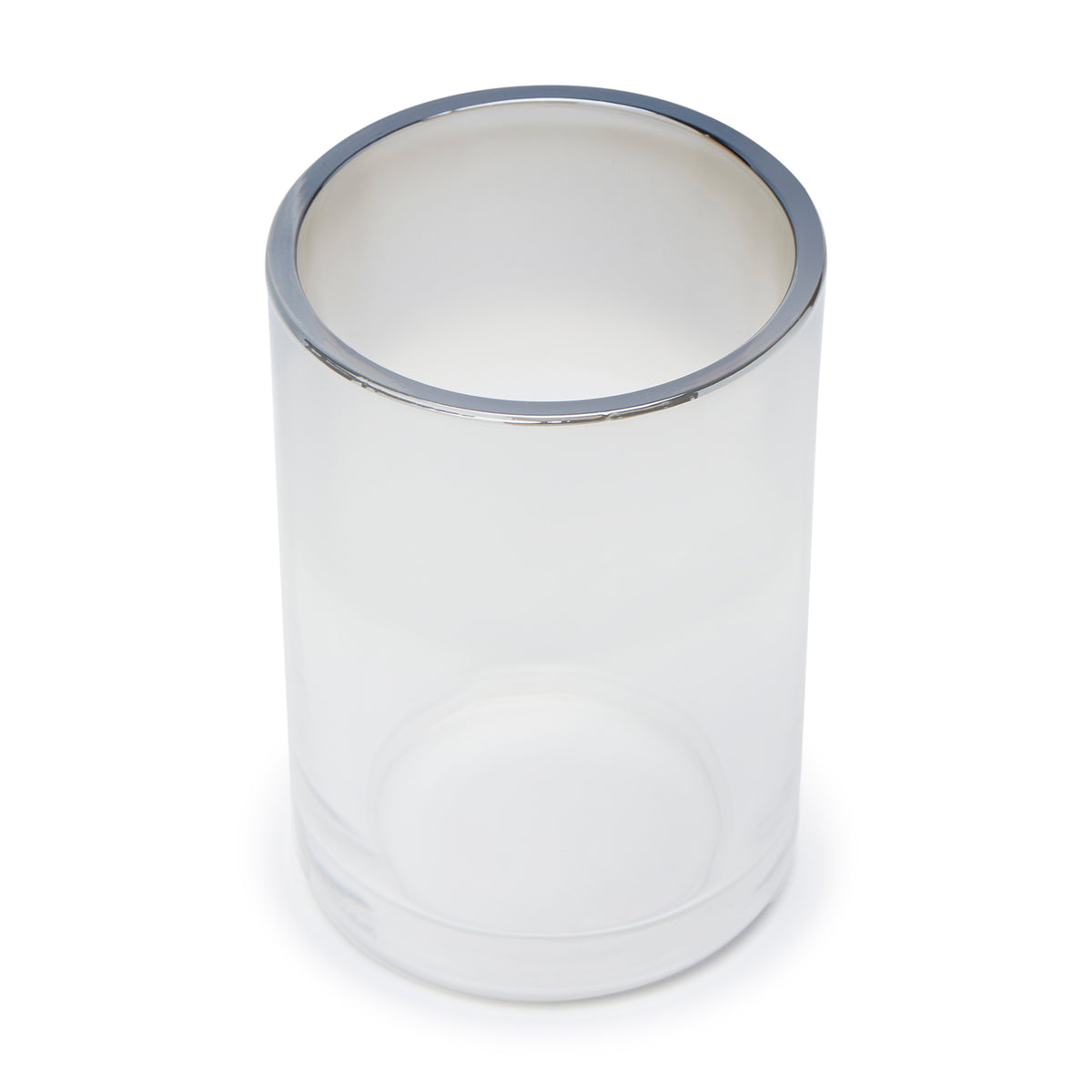 DWELL GLASSWARE TUMBLER (7.3X7.3X10.5 - SILVER/TRANSPARENT)