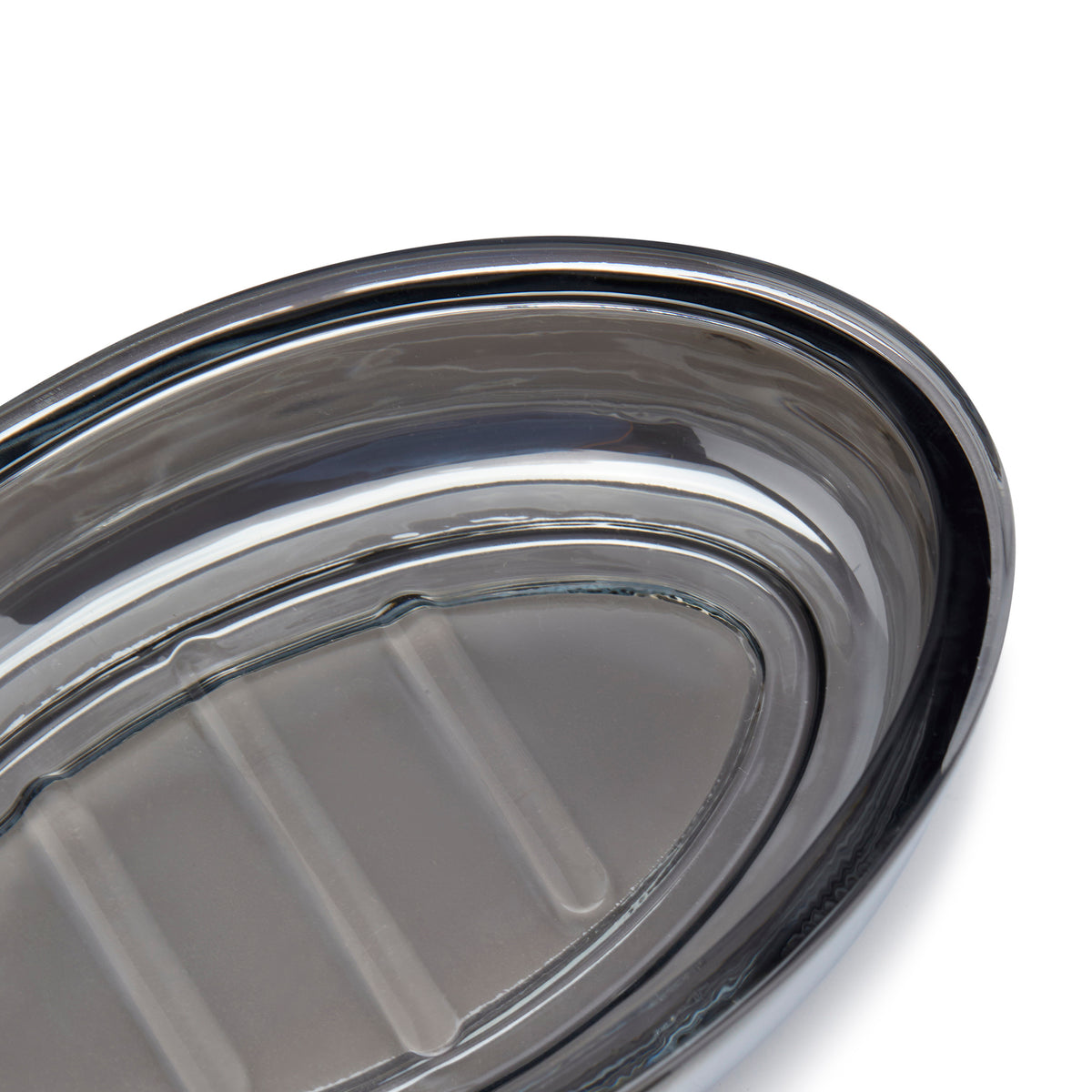 Glassware Soap Dish 15x9.7x3cm / Silver