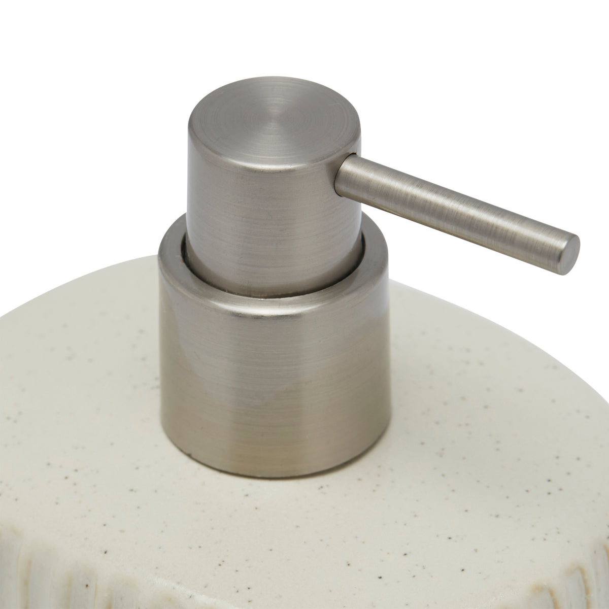 Stripe Ceramic Lotion Dispenser 10.5x10.5x15cm / Grey