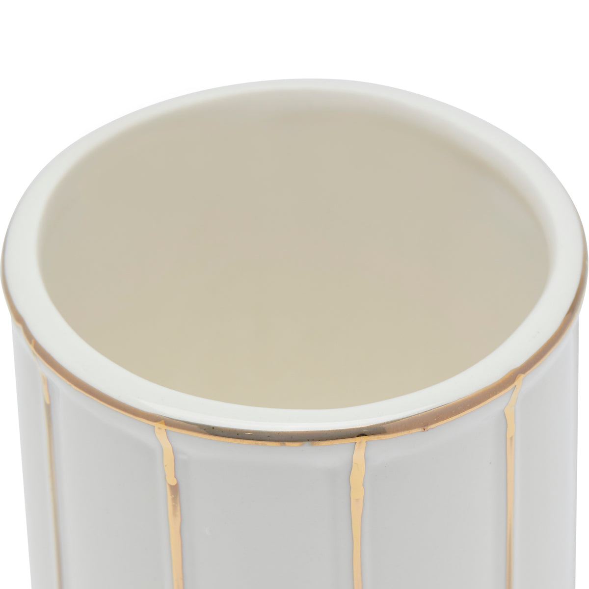 Gold Line Tumbler 8.1x8.1x10cm / White