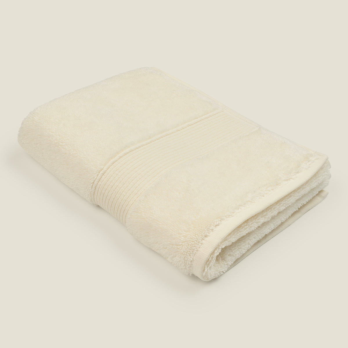 PREMIUM 700 GSM EGYPTIAN COTTON TOWEL Wash Towel - 33 x 33 CM / IVORY