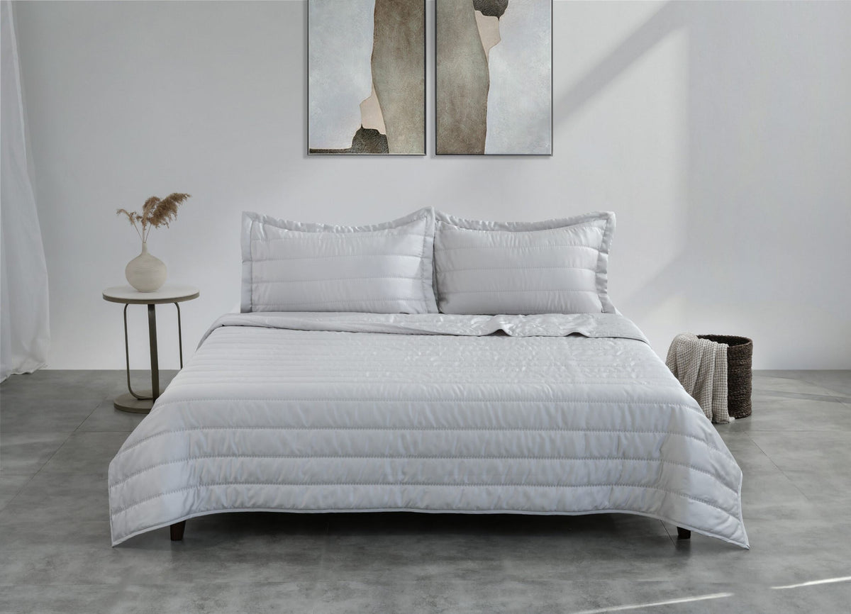100% TENCEL EMBROIDERED BED SPREAD SET