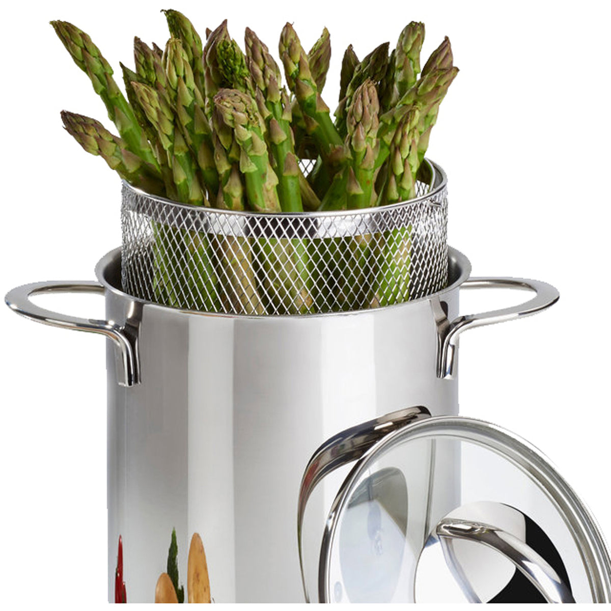 ASPARAGUS CUTTER STEEL 4L 16X21 CM INDUCTION BASE 4L / SILVER