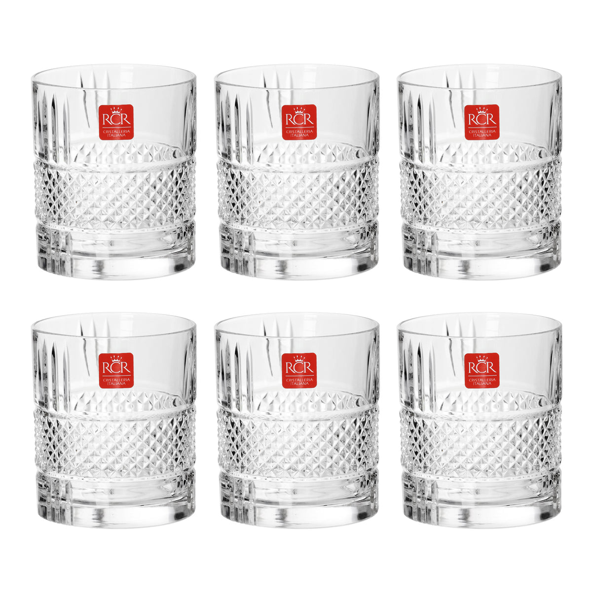 SET OF 6 GLASSES BRILLIANT TRANSPARENT 340ML / CLEAR