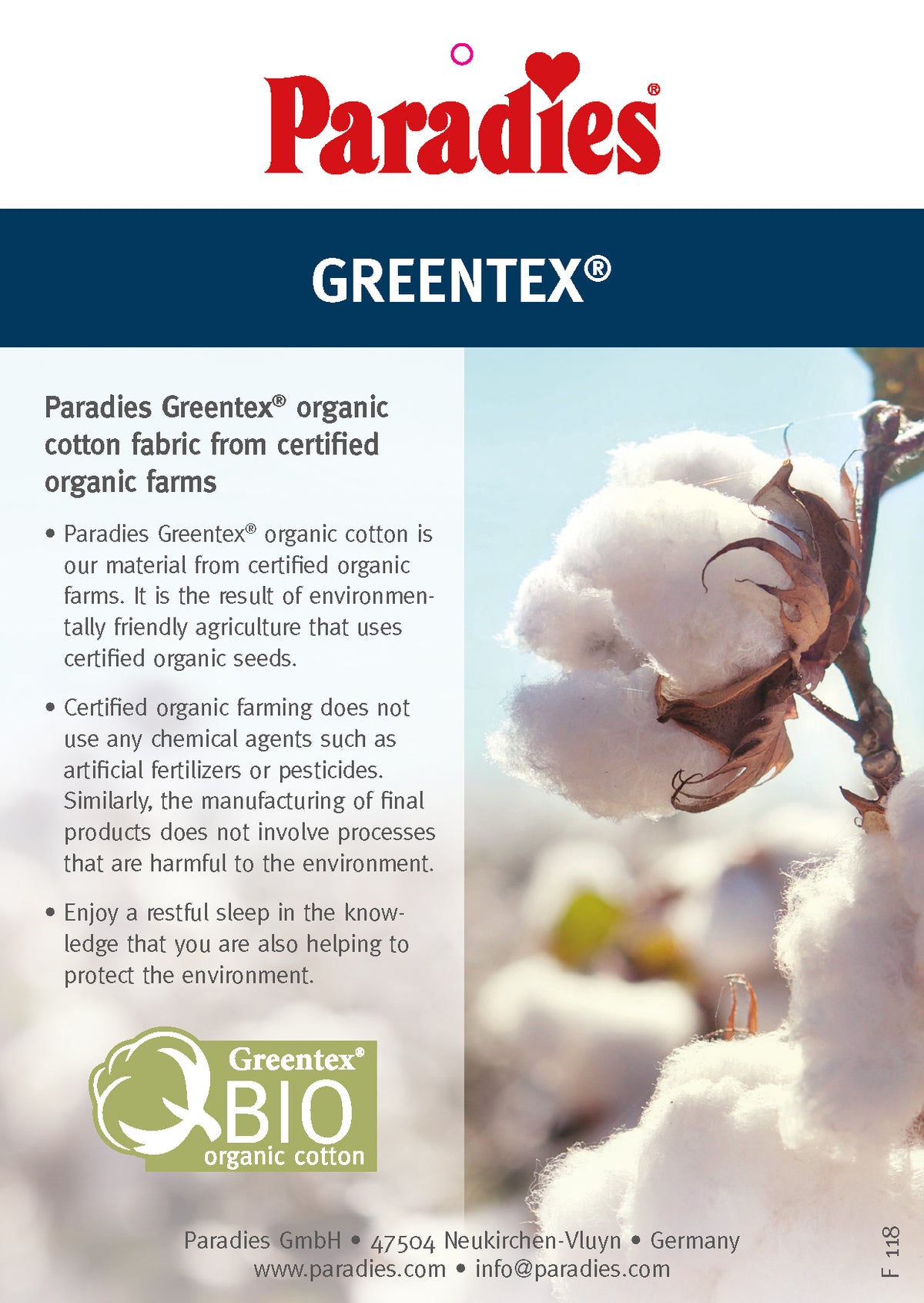 Paradies Stella Organic Down Pillow