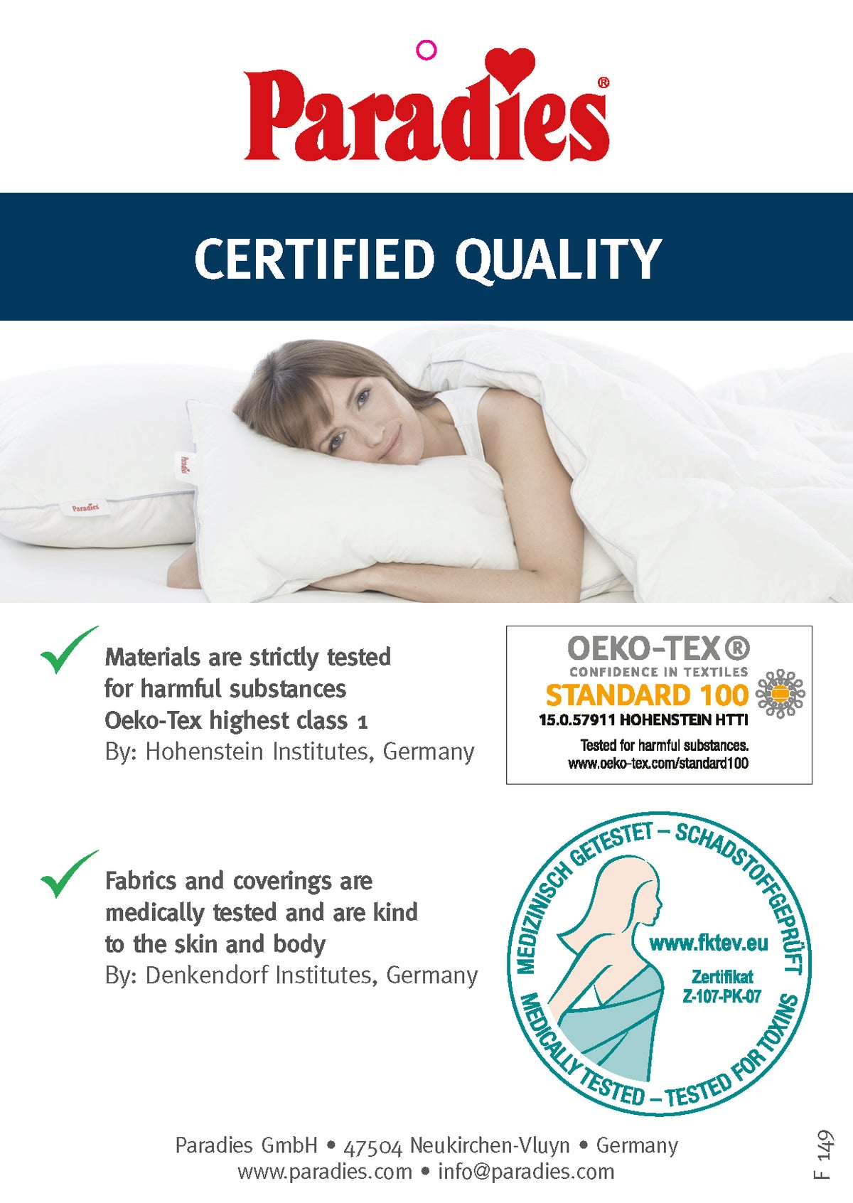 Paradies Stella Organic Down Pillow