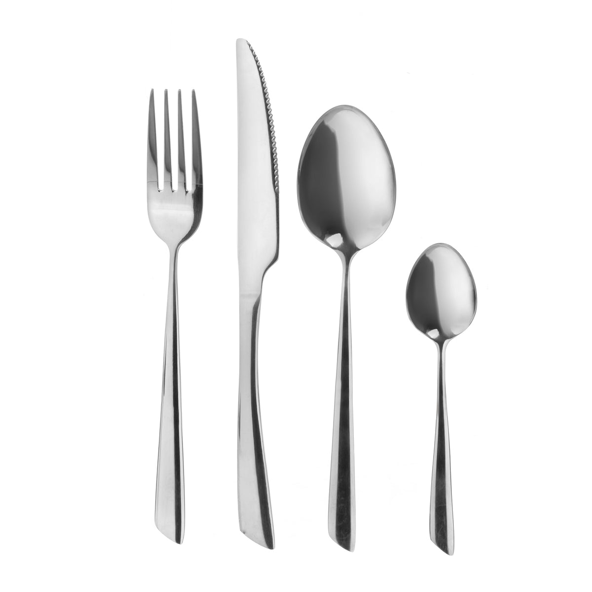 SET OF 24 CUTLERY STEEL 18/0 DELTA SILVER S/24 / SILVER