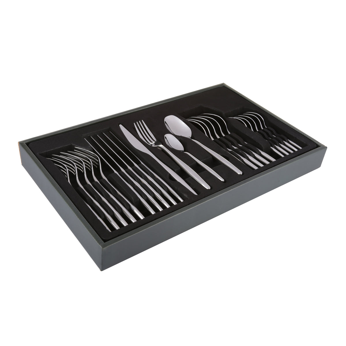 SET OF 24 CUTLERY STEEL 18/0 GAMMA SILVER S/24 / SILVER