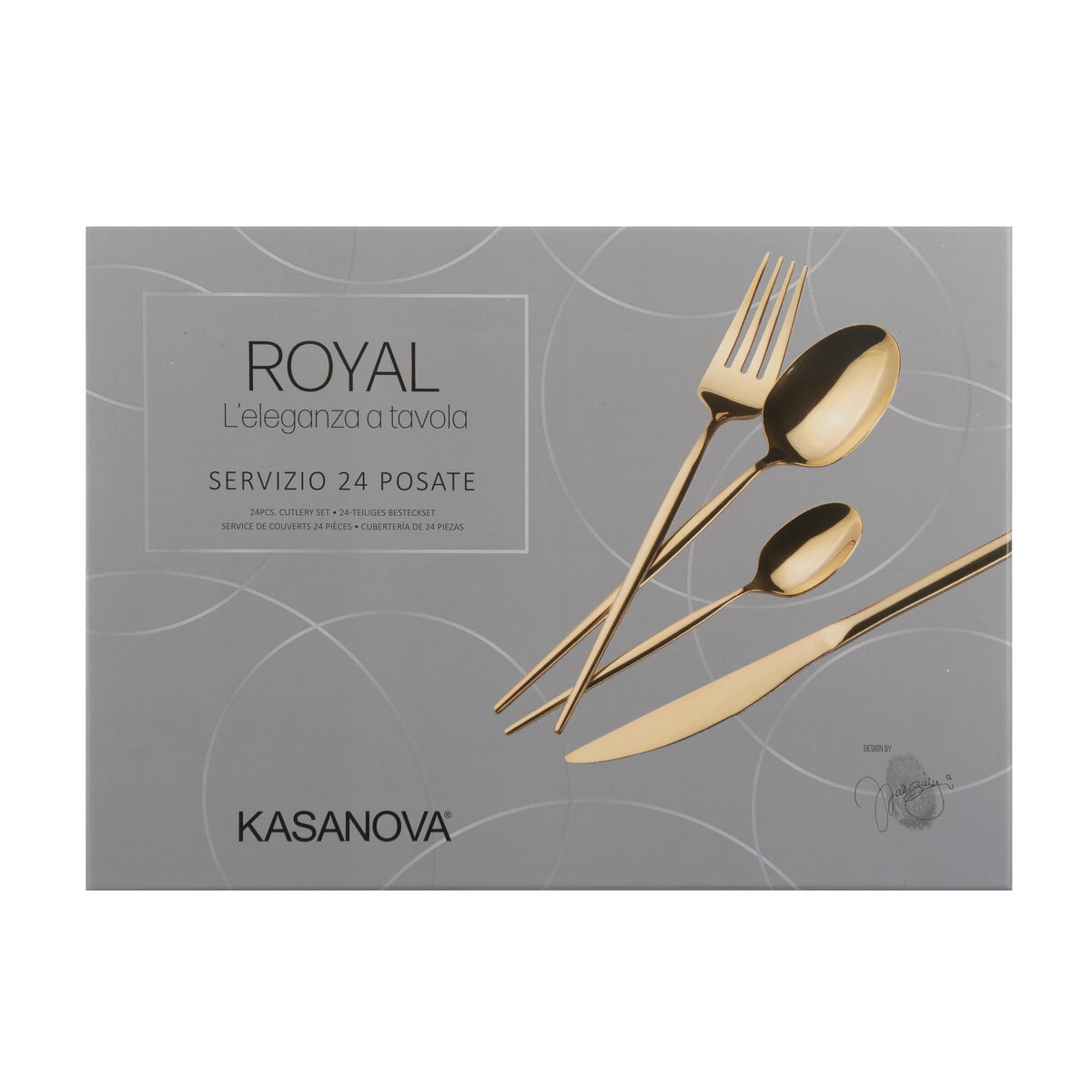 SET OF 24 CUTLERY ROYAL CHAMPAGNE S/24 / GOLD