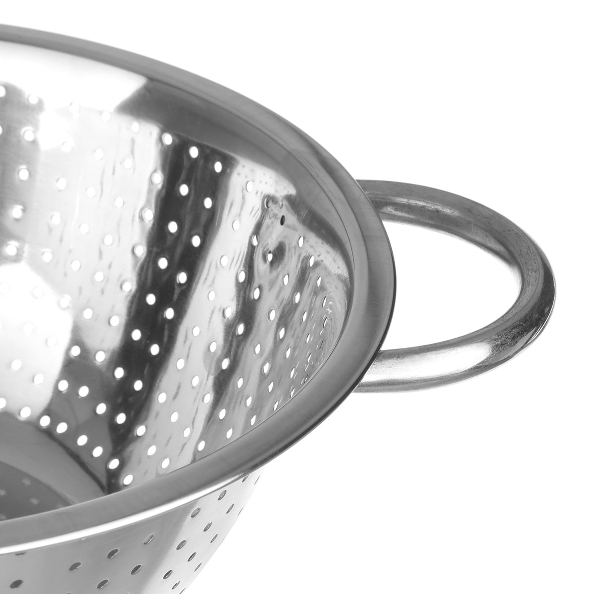PASTA STRAINER WITH BASE 24 CM STEEL 24CM / SILVER