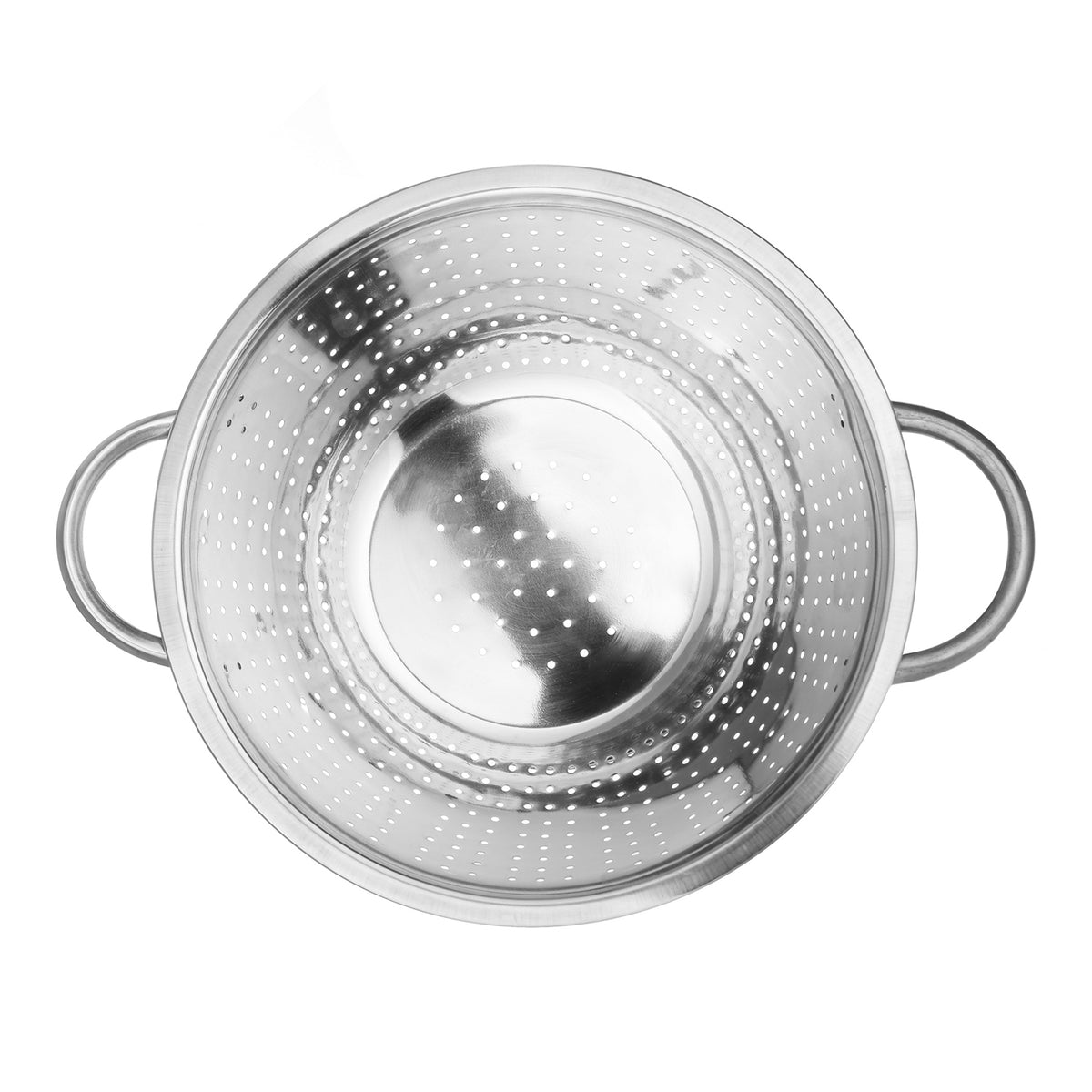 PASTA STRAINER WITH BASE 24 CM STEEL 24CM / SILVER