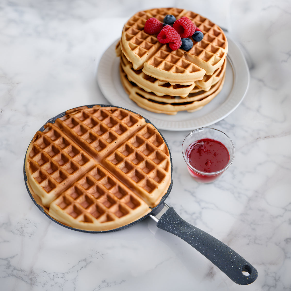 4-WAFFLE PAN 26 CM GRAY 26CM / GREY