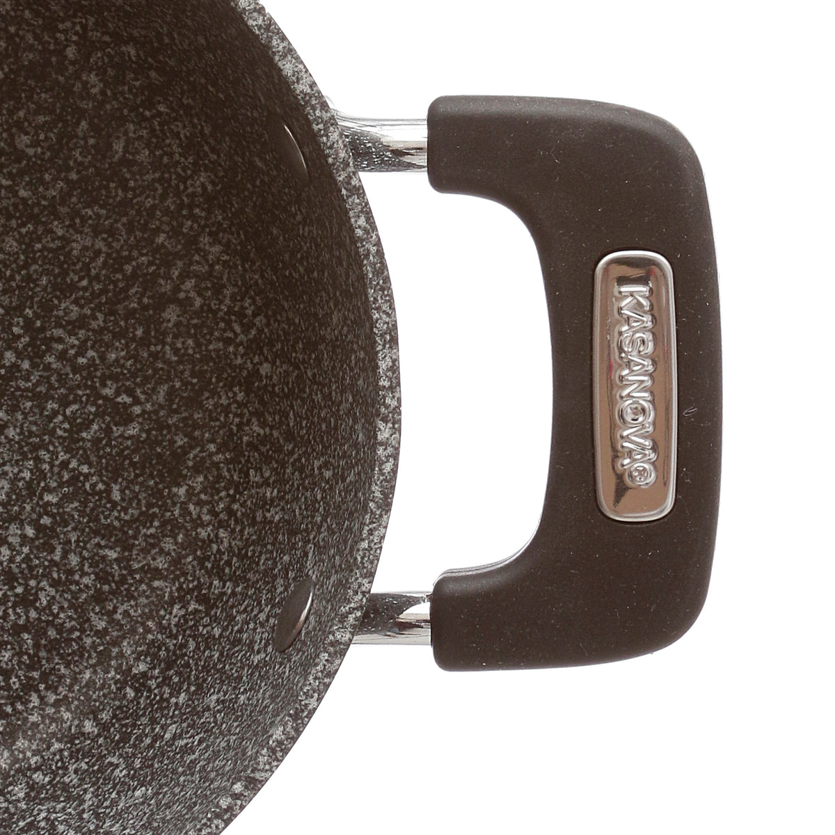 NEW PETRA DARK CASSEROLE 20 CM WITH GLASS LID GRAY 20CM / GREY