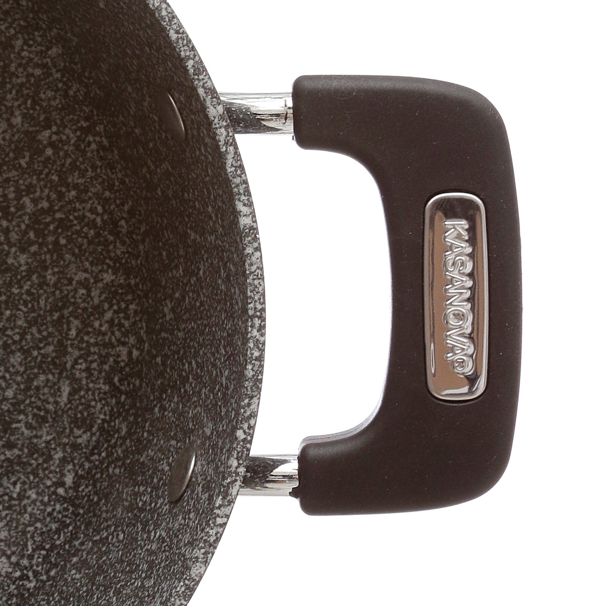 NEW PETRA DARK CASSEROLE 24 CM WITH GLASS LID GRAY 24CM / GREY