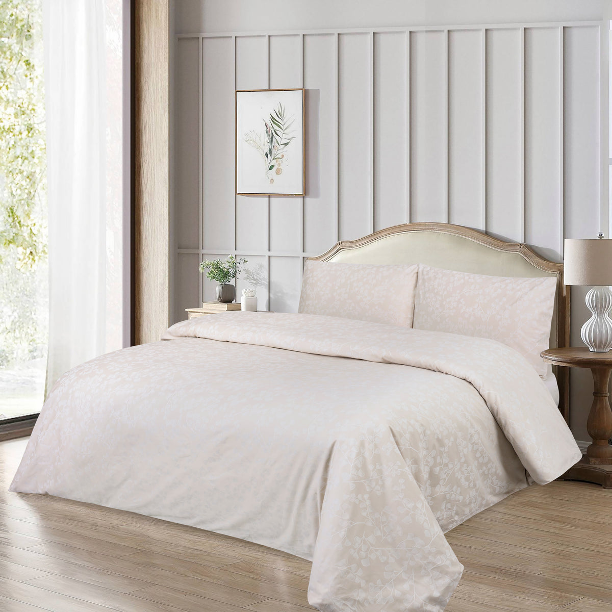 PETALS JACQUARD 4PC DUVET COVER SET