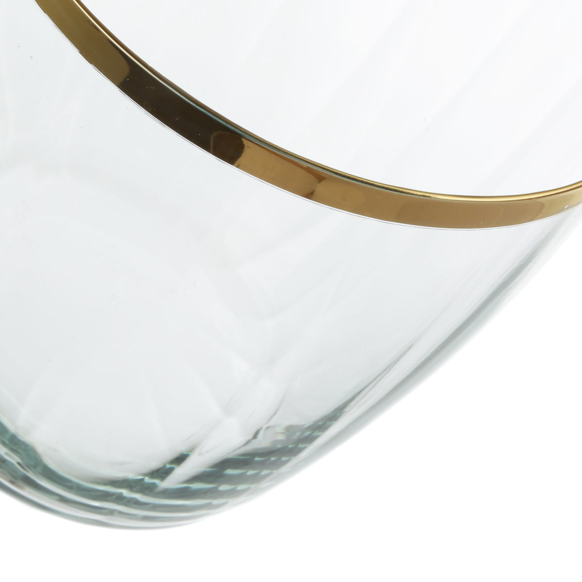 SET OF 6 GLASSES SHINE ML365 GREEN WITH GOLD RIM GREEN AND GOLD 365ML / CLEAR