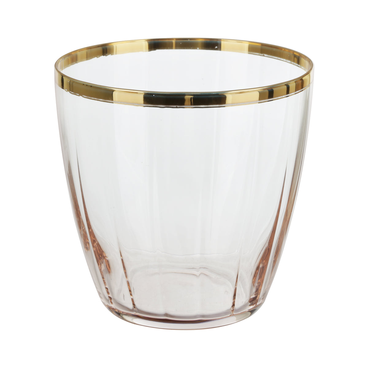 SET OF 6 GLASSES SHINE ML365 GREEN WITH GOLD RIM GREEN AND GOLD 365ML / CLEAR