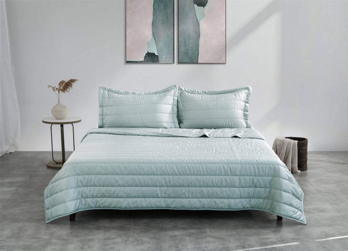 100% TENCEL EMBROIDERED BED SPREAD SET