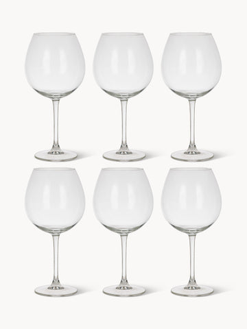 Set of 6 72Cl  wine glasses