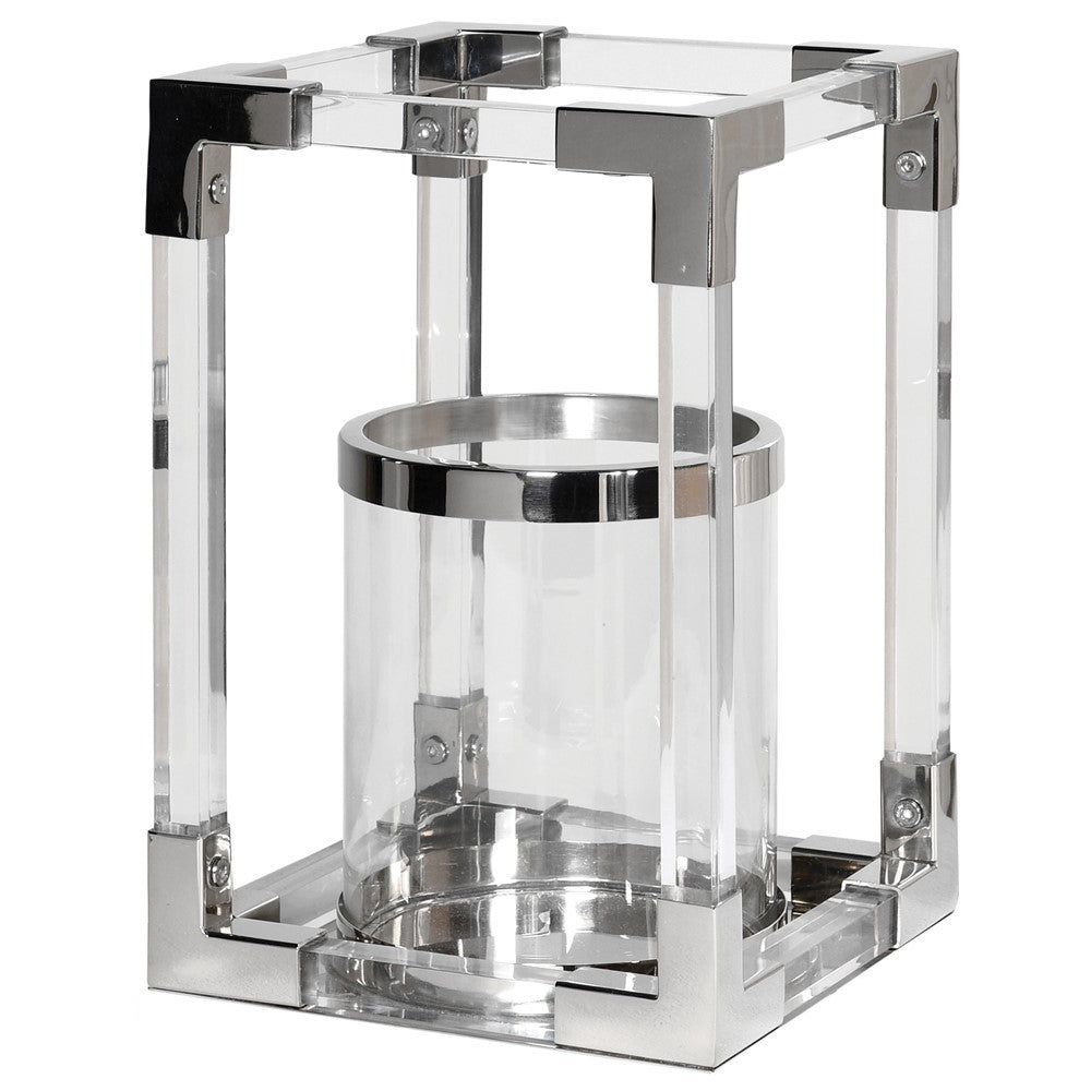 Sml Sq.Acrylic Lantern H:370mm W:240mm D:240mm