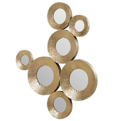 Gold Circles Wall Deco H:960mm W:810mm D:45mm