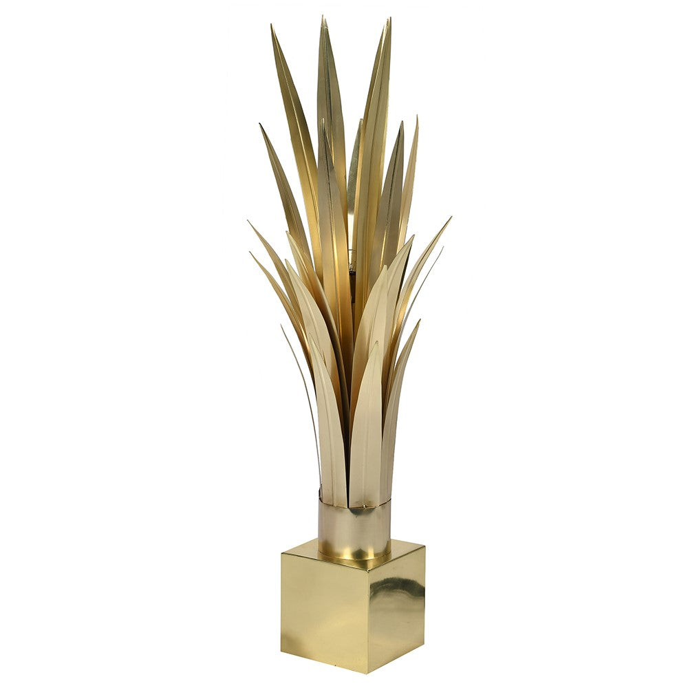 Deniva Gld Yukka Leaf T.Lamp H:1230mm W:400mm D:400mm