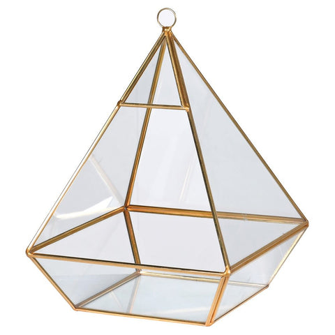 Dwell Pyramid Glass Flower House Trinket