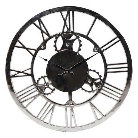 Dwell Nickel Finish Wall Clock